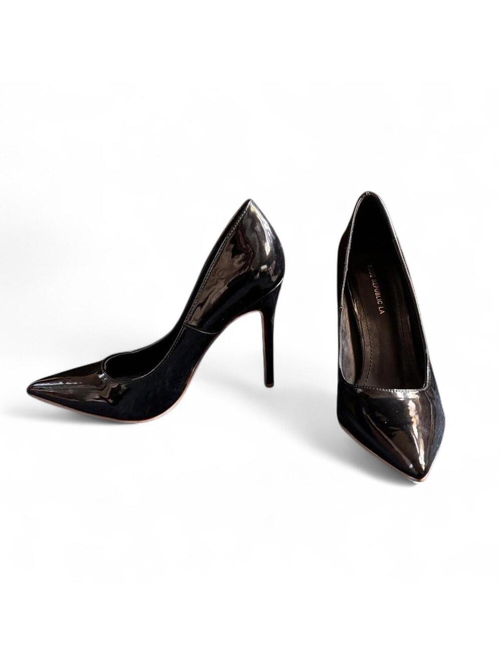 Black Patent Leather Stilettos